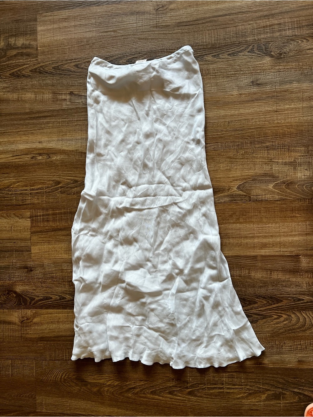 Djerf Avenue Light Blue Satin Midi Slip Skirt - Picture 4 of 5